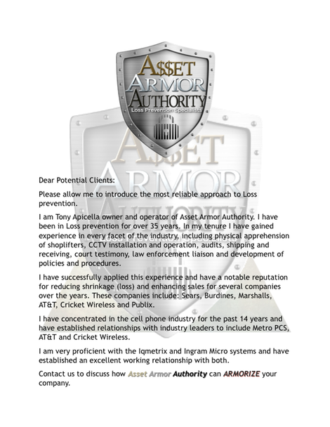 Asset Armor Authority LLC introduction letter-2 2